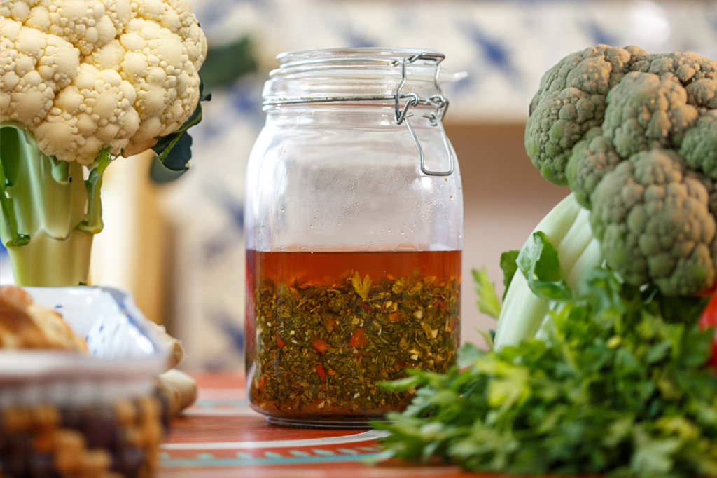 Receta fácil de coliflor al horno con chimichurri
